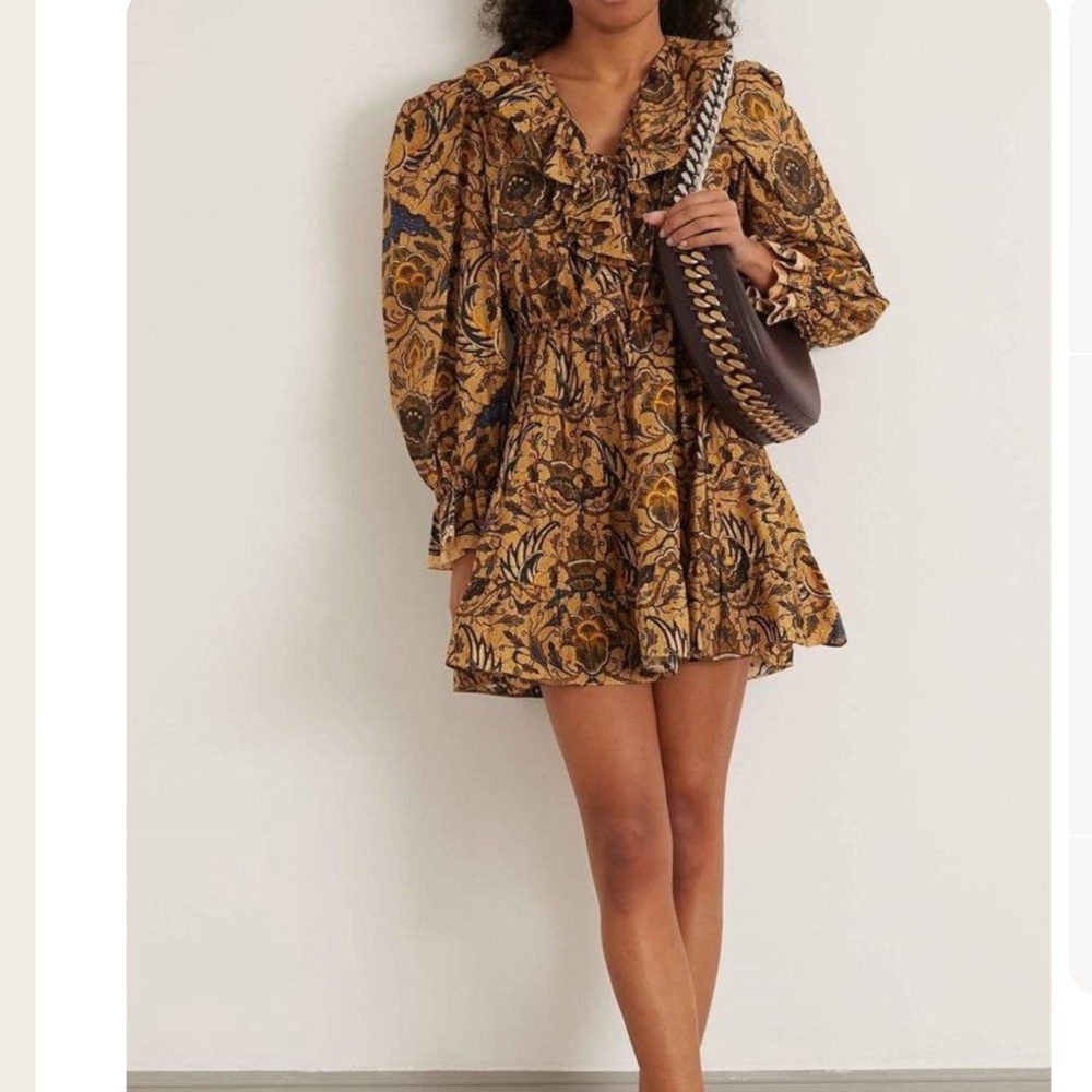 ULLA JOHNSON Caris Mini Dress- Horn Sz 0 - Picture 1 of 3